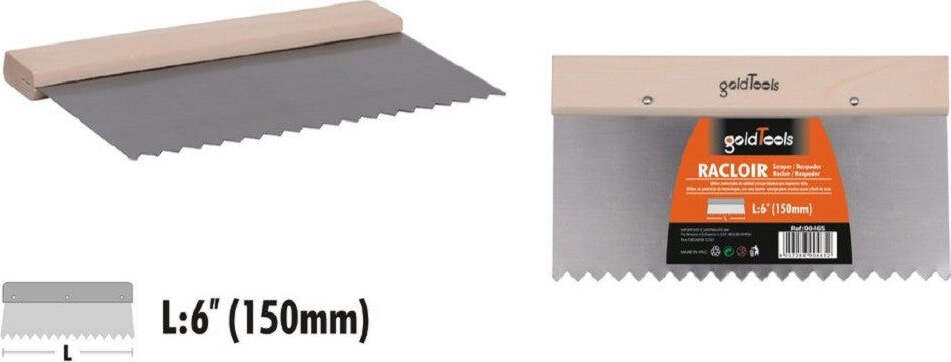 Spatola Raschietto Dentato Acciaio Impugnatura In Legno 6? 15cm Ferramenta 90465 Fai da te/Utensili elettrici e a mano/Utensili a mano/Raschietti Trade Shop italia - Napoli, Commerciovirtuoso.it