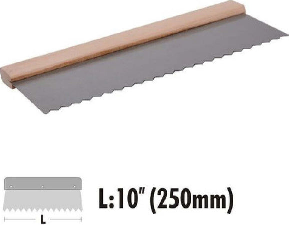 Spatola Raschietto Dentato Acciaio Impugnatura Legno 10? 250mm Ferramenta 90467 Fai da te/Utensili elettrici e a mano/Utensili a mano/Raschietti Trade Shop italia - Napoli, Commerciovirtuoso.it