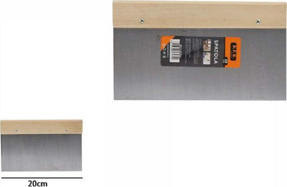 Spatola-Stecca-Pareti-Stucco-In-Acciaio-Impugnatura-Legno-Da-20cm-Pittore-53272a