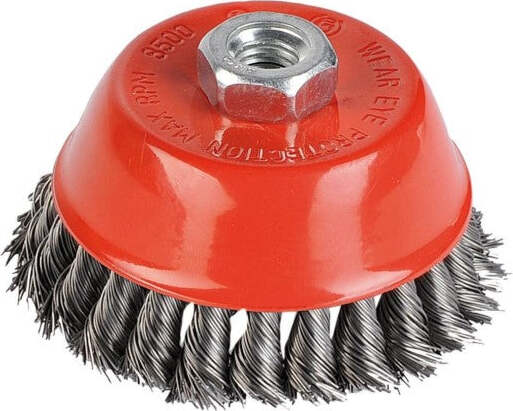 Spazzola-A-Tazza-Foro-14-Diam-160-Mm-Filo-Ritorto-Ferro-Smerigliatrice-Edilizia