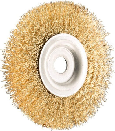 Spazzola-Circolare-6''-Disco-Fili-Acciaio-150mm-Per-Smerigliatrice-Mola-Da-Banco