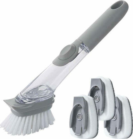 Spazzola-Lavapiatti-3in1-Con-Serbatoio-Erogatore-Dosatore-Sapone-Pulizia-Cucina
