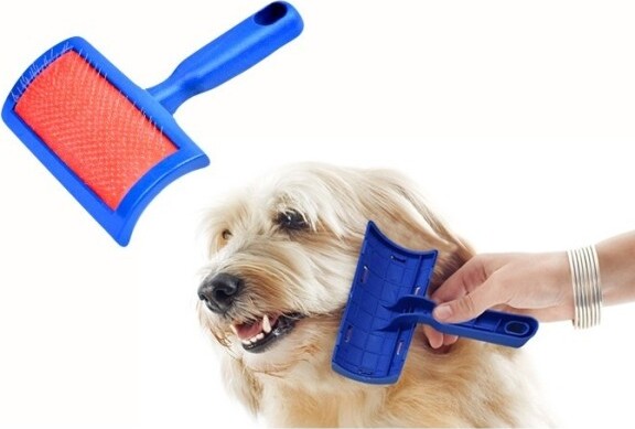 Spazzola-Per-Cani-E-Gatti-8x14-Cm-Con-Cardatore-Pettini-Per-Pelo-Protezione-Aghi