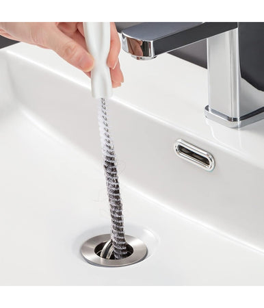 Spazzola Per Scarico Lavandino Strumento Pulizia Flessibile Tubi Bagno Cucina 45cm