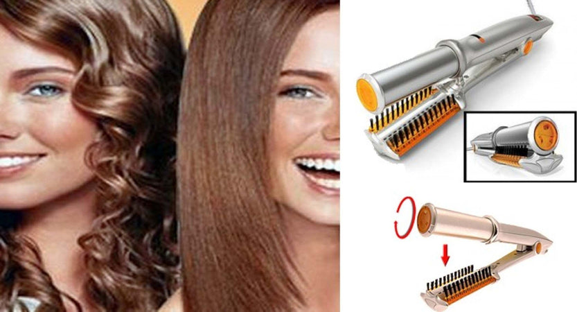 SPAZZOLA PIASTRA ROTANTE PER CAPELLI LISCI RICCI ARRICCIA STIRA IN CERAMICA Bellezza/Cura dei capelli/Strumenti per lo styling/Modellatori ad aria calda Trade Shop italia - Napoli, Commerciovirtuoso.it