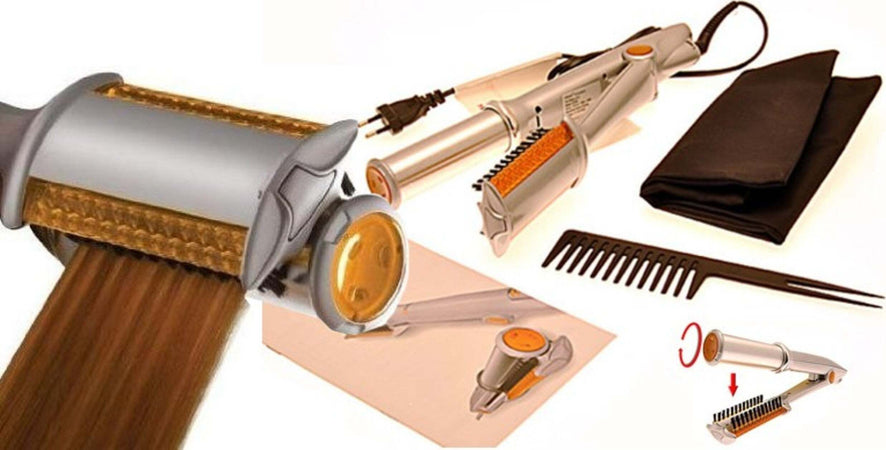 SPAZZOLA PIASTRA ROTANTE PER CAPELLI LISCI RICCI ARRICCIA STIRA IN CERAMICA Bellezza/Cura dei capelli/Strumenti per lo styling/Modellatori ad aria calda Trade Shop italia - Napoli, Commerciovirtuoso.it