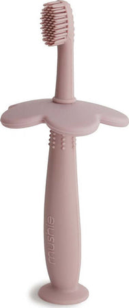 Spazzolino da denti per l'allenamento Mushie rosa Salute e cura della persona/Cura di bambini e neonati/Igiene dentale/Igiene dentale prima infanzia/Spazzolini da denti La Casa Del Bebè - Napoli, Commerciovirtuoso.it