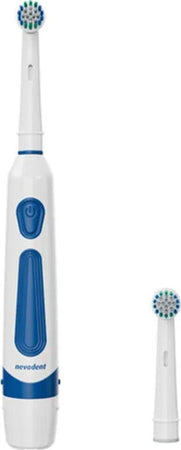 Spazzolino Elettrico Nevadent con 2 Testine di ricambio a Batterie compatibile Oral B
