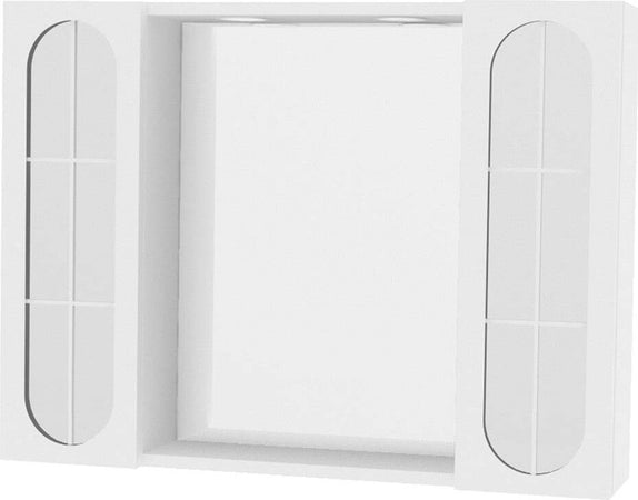 SPECCHIERA-DA-BAGNO-PENSILE-DOPPIO-'OLTEA'-art.-940-led---laccata-bianca-Savinidue