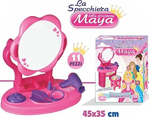 Specchiera-Da-Tavolo-Per-Bambine-Principessa-Maia-Playset-Con-Accessori