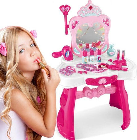 Specchiera-Make-Up-Per-Bambina-Con-Scettro-Magico-Centro-Bellezza-Per-Bambine
