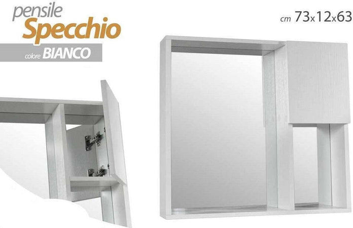 Specchiera Pensile Specchio Mobiletto Parete Bagno Armadietto 73x12x63cm 808975 Casa e cucina/Decorazioni per interni/Specchi/Specchi da parete Trade Shop italia - Napoli, Commerciovirtuoso.it