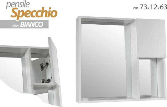 Specchiera-Pensile-Specchio-Mobiletto-Parete-Bagno-Armadietto-73x12x63cm-808975