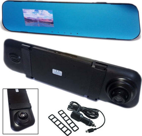 Specchietto-Frontale-Monitor-Dvr-Videoregistratore-Telecamera-Anteriore-Full-Hd