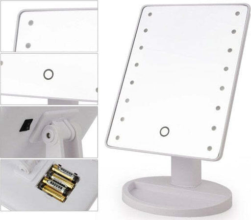 Specchio-16-Led-Orientabile-360-Gradi-Touch-Screen-Bagno-Stanza-Make-Up-Mirror