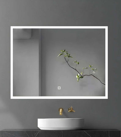 Specchio-5-mm-Rettangolare-Squadrato-Cornice-Led-Interruttore-Touch