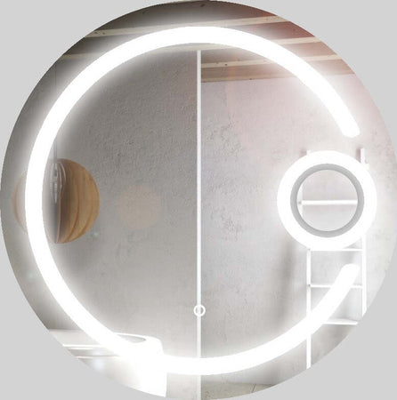 Specchio-5-mm-Tondo-Cornice-Led-Interruttore-Touch-PVC-MDF