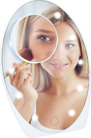 Specchio-Ovale-per-Trucco-Makeup-Luci-Led-e-Regolazione-Touch-Ingrandimento-5x
