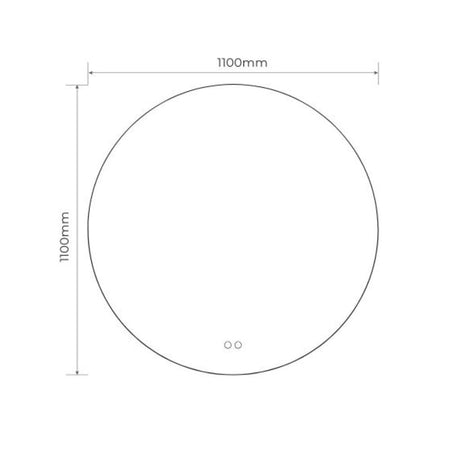Specchio smart rotondo YJ-110A diametro 110 cm.