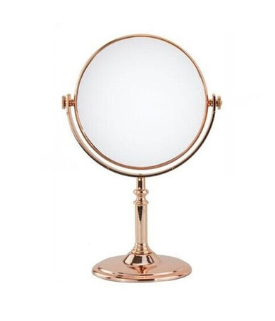 Specchio Tavolo Girevole Make Up Trucco Accessorio Bagno Oro Rosa Donna 8″ 69415