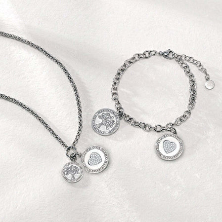 Special-Set-MORELLATO-Love-collana-/-bracciale-acciaio-cuore-/-albero-vita