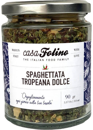 Spezie per Spaghettata Tropeana Dolce Condimento per Pasta Alla Tropeana in Vaso 90 G Casafolino