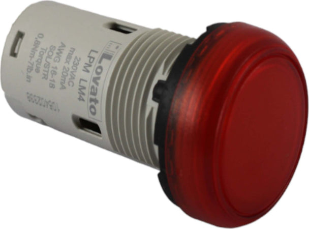 Spia-led-monoblocco-rossa-230VCA-Lovato-Electric