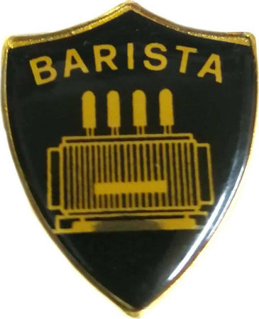Spilla Barista In Metallo Con Clip Sport e tempo libero/Accessori/Trofei medaglie e premi/Placche Il Distintivo - Pesaro, Commerciovirtuoso.it