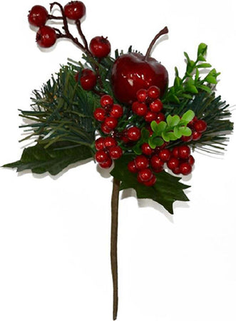 Spillone chiudi pacco con bacche rosse addobbi per Alberi e Ghirlande natalizie h 19 cm Casa e cucina/Decorazioni per interni/Addobbi e decorazioni per ricorrenze/Decorazioni natalizie/Oggettistica MagiediNatale.it - Altamura, Commerciovirtuoso.it