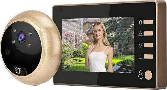 Spioncino-Elettronico-Digitale-Porta-Campanello-Con-Monitor-4.3''-Con-Fotocamera