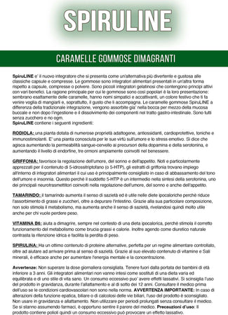 Spiruline Caramelle Gommose Dimagranti Integratore Alimentare Brucia Grassi A Base Di Spirulina Rodiola Tamarindo 60pz Salute e cura della persona/Alimentazione e nutrizione/Prodotti dimagranti e perdita di peso/Soppressori dell'appetito Beauty Fashion Store - Palermo, Commerciovirtuoso.it