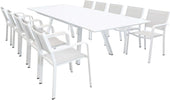 SPLENDOR---set-tavolo-da-giardino-allungabile-200/300x110-compreso-di-10-poltrone-in-alluminio-Bianco-Milani-Home