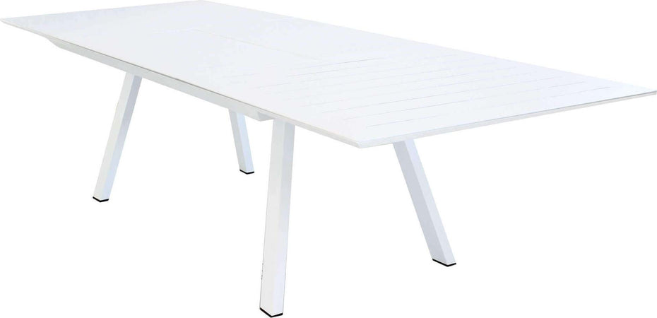 SPLENDOR---set-tavolo-da-giardino-allungabile-200/300x110-compreso-di-10-poltrone-in-alluminio-Bianco-Milani-Home