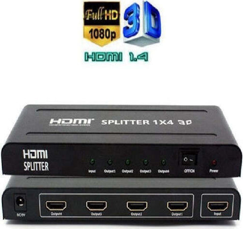 Splitter 4 Hdmi 1.4 Full Hd 1080p 3d 4 Uscite Alta Risoluzione Switch Elettronica/Home Cinema TV e video/Attrezzatura satellitare/Impianti satellitari/Splitter Trade Shop italia - Napoli, Commerciovirtuoso.it