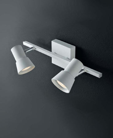 Spot-Illuminando-TORCIA-2-GU10-LED-faretti-orientabili-moderni-metallo-bianco-moka-interno