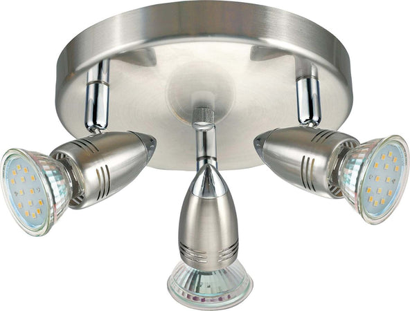 Spot-Moderno-Magnum-Led-In-Acciaio-Nichel-Satinato-3-Luci-Gu10-2,8W-Ip20
