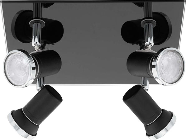 Spot-Moderno-Tamara-1-In-Acciaio-Nero-4-Luci-Gu10-3W-Ip44