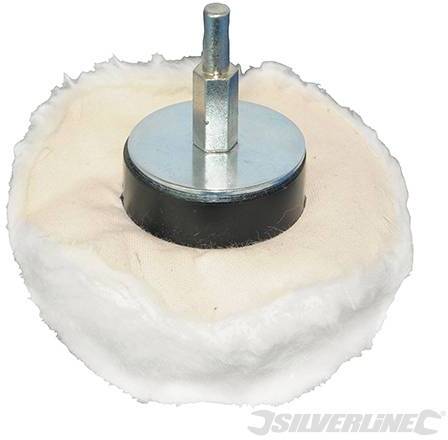 Spugna di lucidatura in cotone morbido per trapani elettrici diametro 6mm silverline