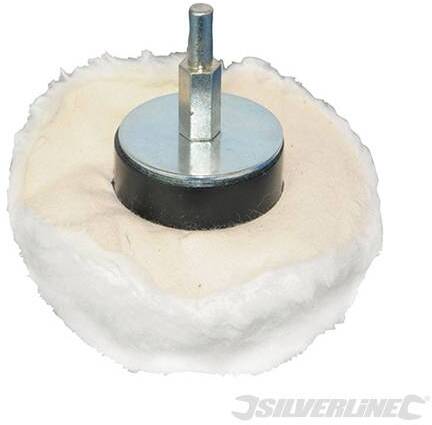 Spugna di lucidatura in cotone morbido per trapani elettrici diametro 6mm silverline