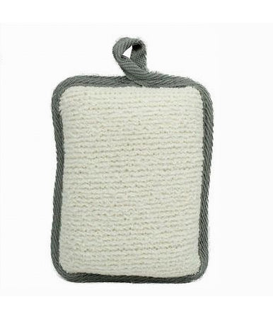 Spugna Doccia Esfoliante Bagno Per Cura Corpo Bombata 13x9.5x4.5 Cm Grigio 79653