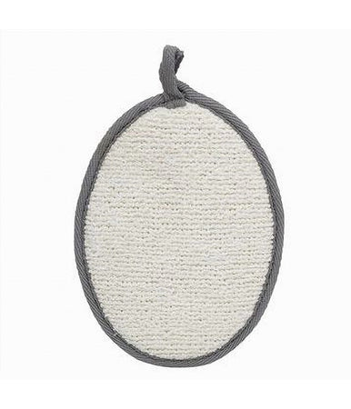 Spugna Per Doccia Bagno Esfoliante Cura Pelle Corpo 13 X 18cm Grigia Ovale 79647