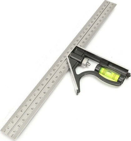 Squadra Combinata Con Livella Metrica A Bolla In Alluminio Angolo 45?90? 300m Fai da te/Utensili elettrici e a mano/Strumenti di misura e layout/Livelle/Livelle a bolla Trade Shop italia - Napoli, Commerciovirtuoso.it