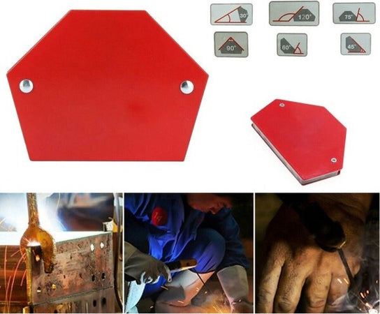 Squadra-Magnetica-Magnete-Saldatura-30°-45°-60°-75°-90°-120°-25lb-12kg-Esagonale