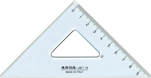 Squadra Uni - 45gradi - 15cm - Arda Cancelleria e prodotti per ufficio/Scuola e materiale didattico/Materiale scolastico/Righelli e squadre Eurocartuccia - Pavullo, Commerciovirtuoso.it