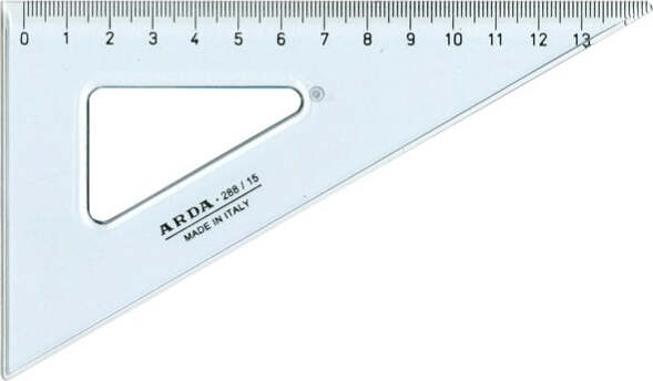 Squadra Uni - 60gradi - 15cm - Arda Cancelleria e prodotti per ufficio/Scuola e materiale didattico/Materiale scolastico/Righelli e squadre Eurocartuccia - Pavullo, Commerciovirtuoso.it