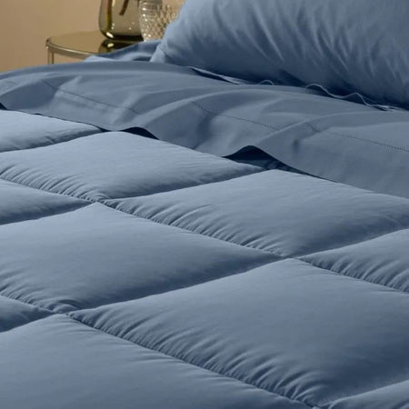 Trapunta matrimoniale invernale Caleffi art.Raso colore avio