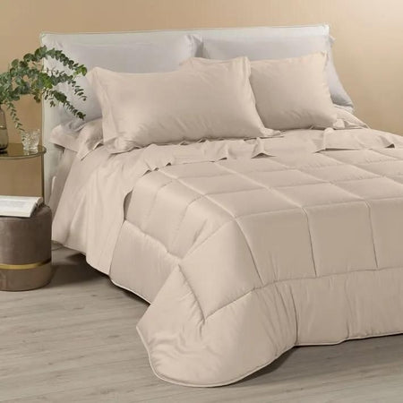 Trapunta matrimoniale invernale Caleffi art.Raso colore sabbia