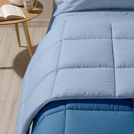 Trapunta matrimoniale invernale Caleffi art.Bicolor colore avio