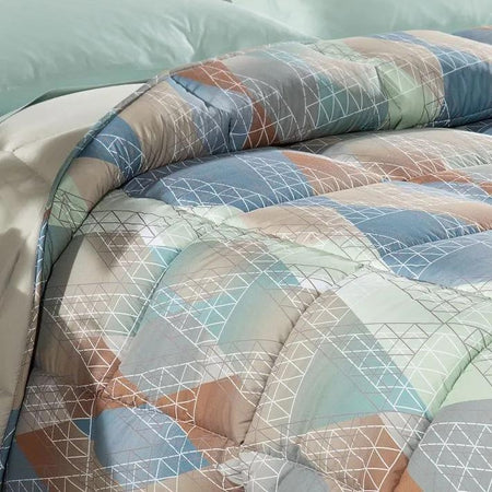 Trapunta matrimoniale invernale Caleffi art.Fusion colore laguna