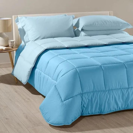 Trapunta matrimoniale invernale Caleffi art.Bicolor colore acquamarina